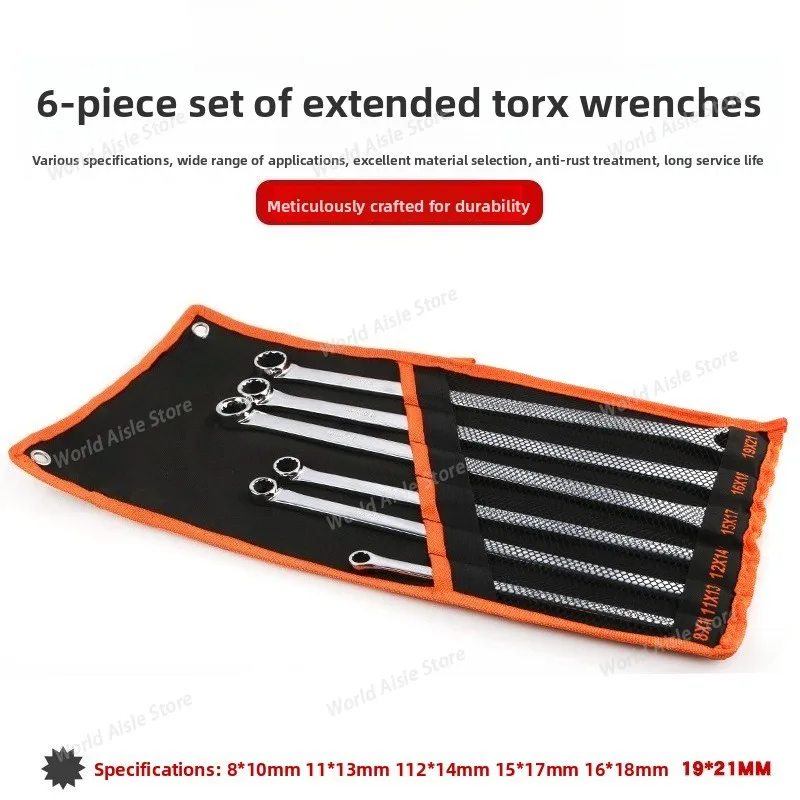 Extended Chromium-vanadium Steel Multi-specification Special-shaped Double-head Aviation and Auto Repair Hardware Wrench