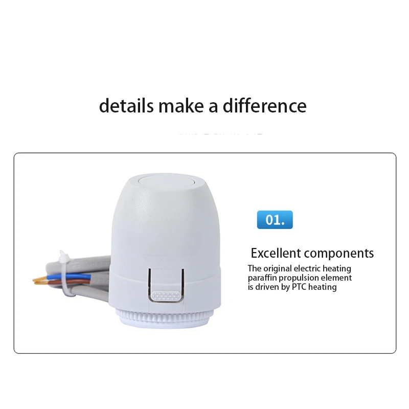 Válvula de calefacción de suelo NC AC 230V colector de actuador térmico eléctrico para termostato de calefacción por suelo radiante