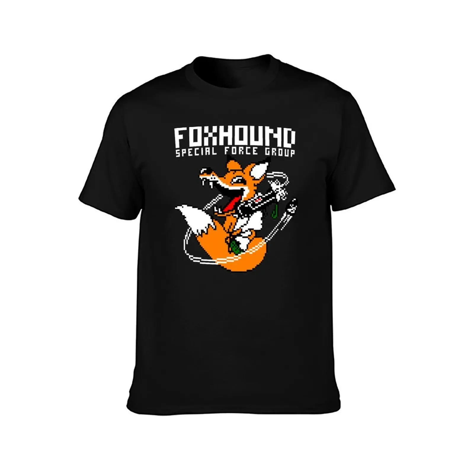 FOXHOUND PIXELART FOX WHITE T-Shirt t shirt custom print T-Shirt