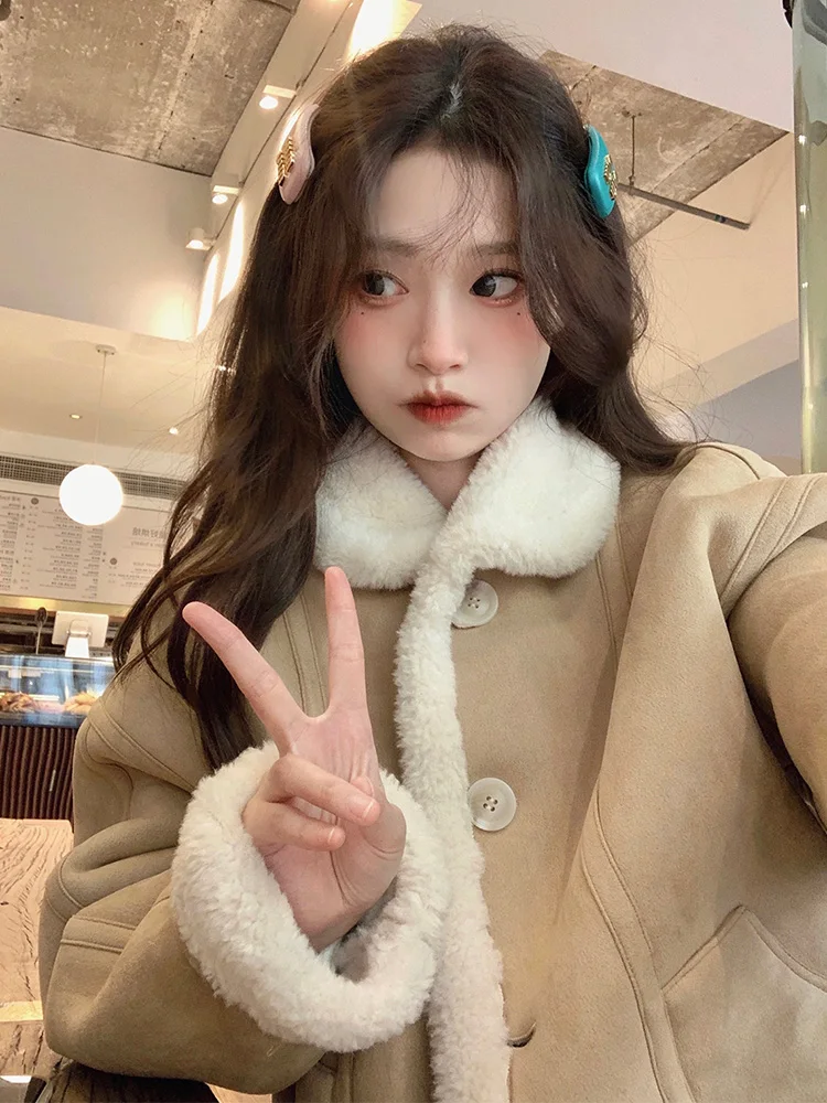 

Short Puffer Jacket Women's Design Sensation Quilted Coat Korean Style Collar Thick Autumn Winter Outerwear Pure Color Commute