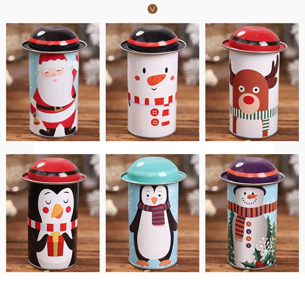 

3Pcs Christmas Candy Boxes Tinplate Storage Tins Multi-Purpose Gift Containers for Wedding Birthday Celebration
