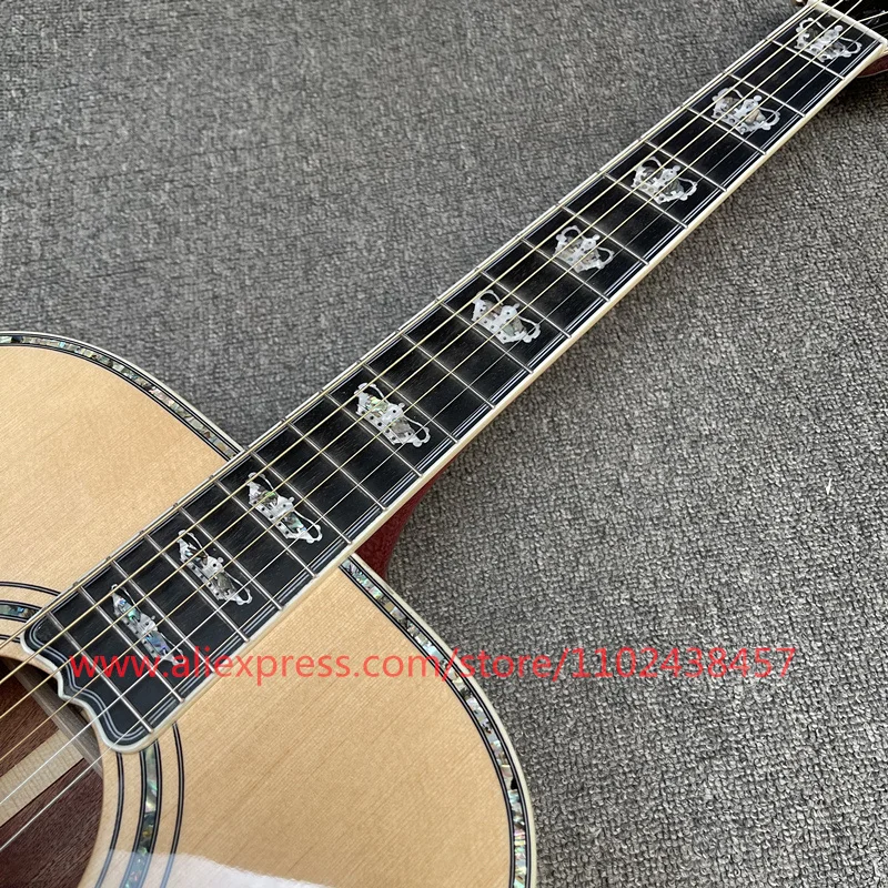 Customized Jumbo and Rosewood Back Acoustic Guitar, Rosewood Fingerboard, High Quality, 43