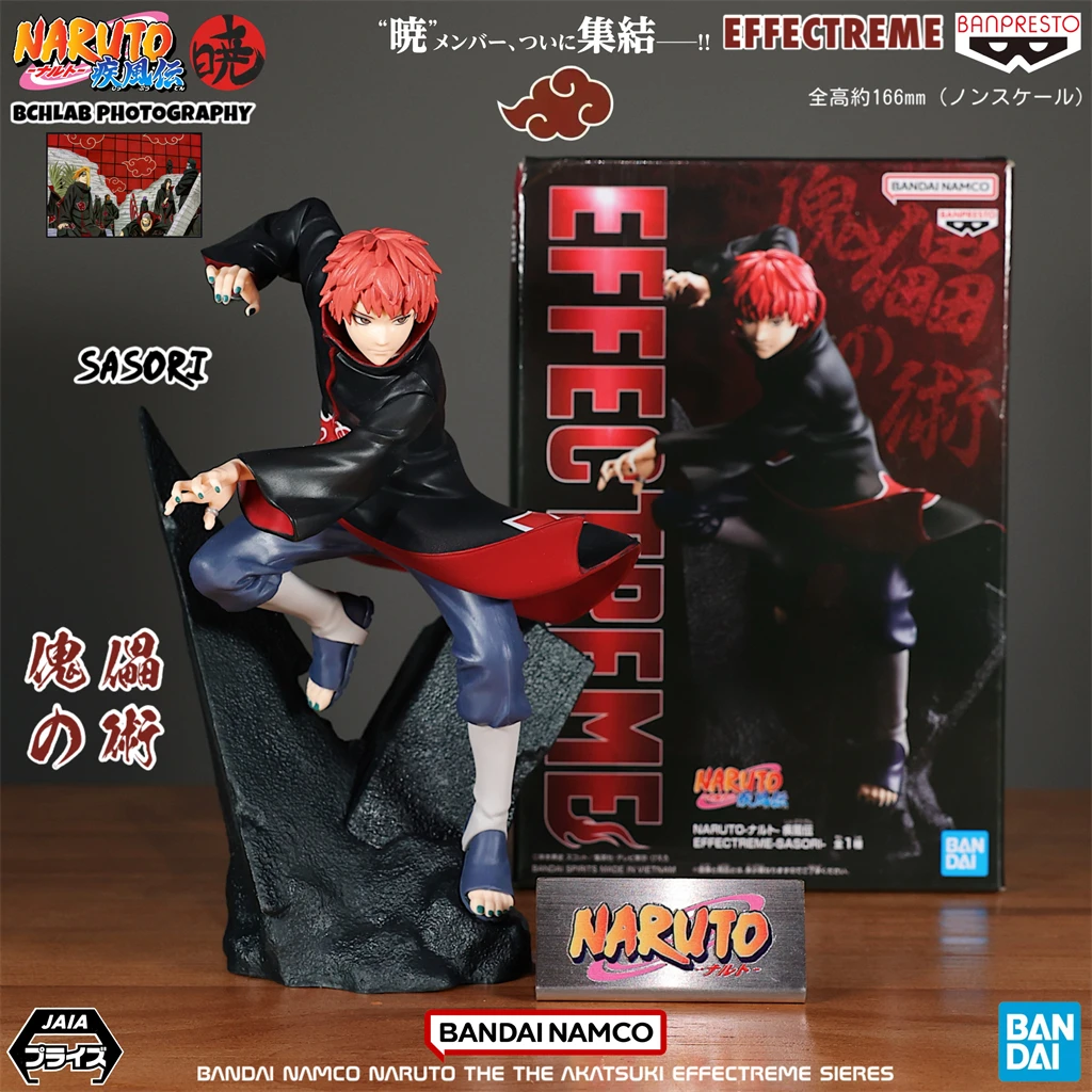

In Stock Bandai Naruto EFFECTREME Akatsuki Sasori Figure - Red Sand Puppet Master with Display Base Statue Collectible Gift