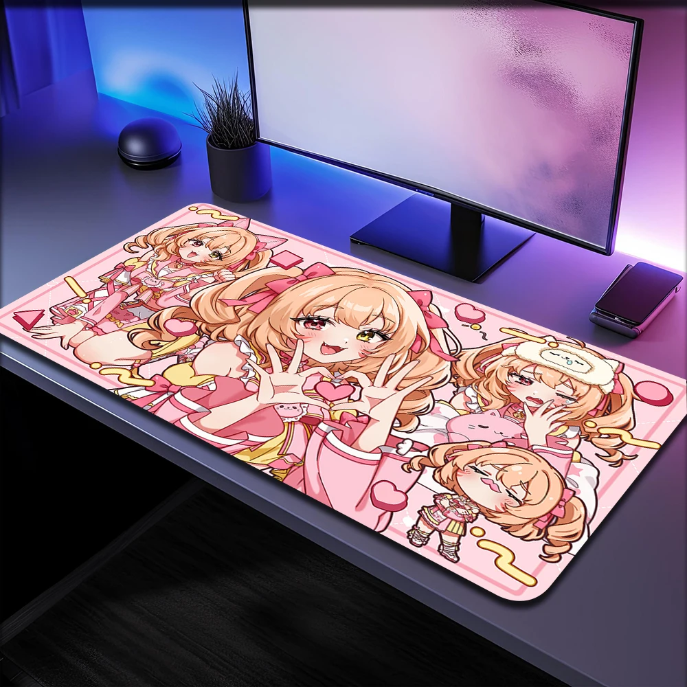 

Cute Pink Large Mousepad XXL Office Professional Rubber Mouse Pad Computer Mouse Mat Kawaii Locking Edge Keyboard Pad Table Mat