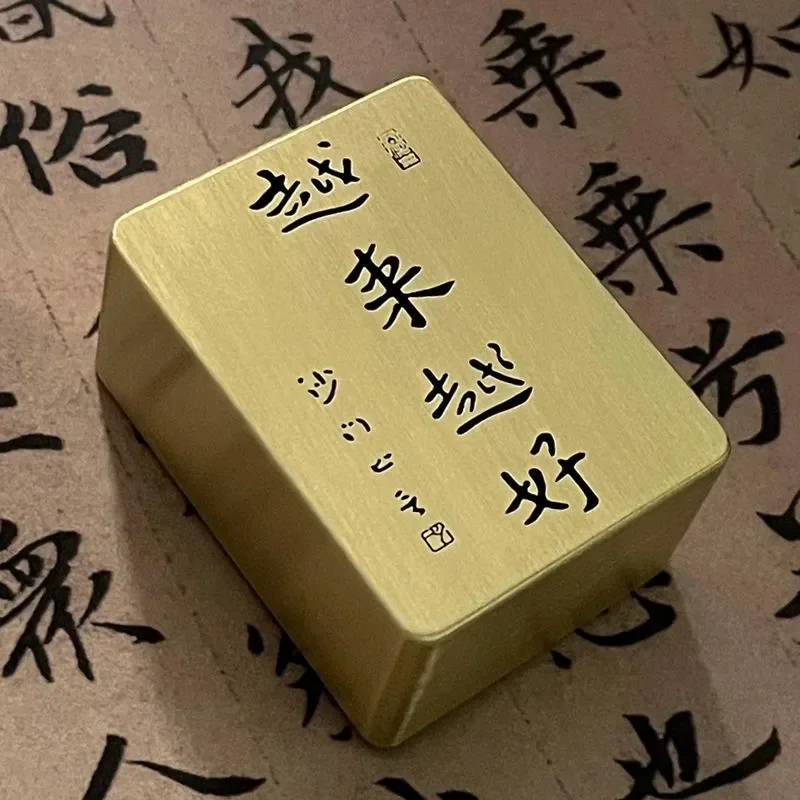 Calligraphy Paperweights Chinese Style Writing Brush Holder Antique Metal Paperweight Paper Press Vintage Decoration of Study