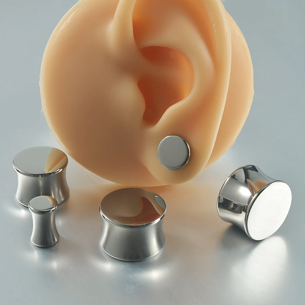2pcs G23 Titanium Solid Ear Plug Tunnel Expander, Body Piercing