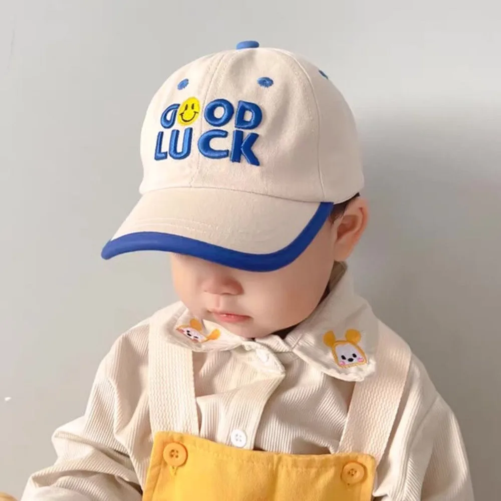 

Детская бейсболка для мальчиков и девочек, весенне-летняя коллекция, с вышивкой, защита от солнца, унисекс, идеально подходит для малышей