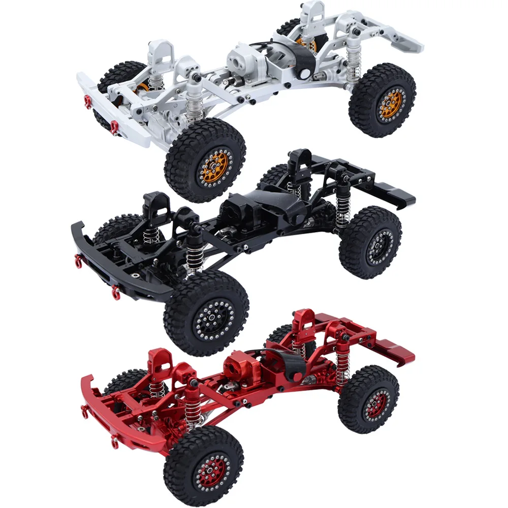 Aluminum Frame Chassis Kit Gearbox 1/18 RC Tracked Truck Defense Upgrade