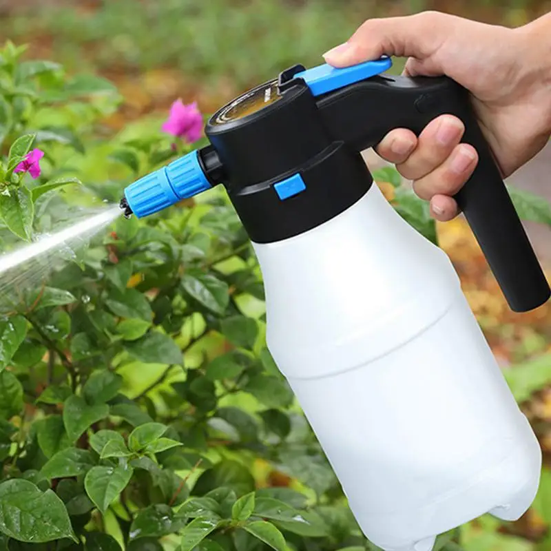 Car Foam Sprayer Electric Pressurized Vehicle Washing Rechargeable Foam Sprayer with USB Cable Portable 1.5L Cannon For Cleaning