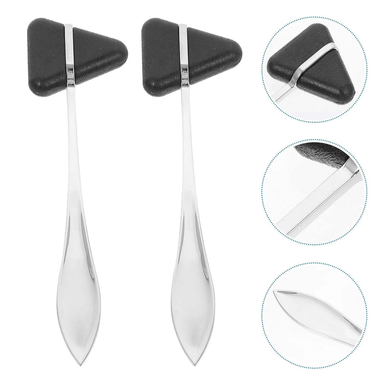 

2pcs Reflex Hammer Kit Zinc Alloy Triangle Head Medical Diagnostic Tool For Neurological Testing Percussion Muscle Extension