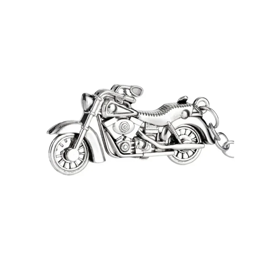 Trendy Hip-hop 3D Motorcycle Keychain Men\'s Punk Motorcycle Riding Rock Cool Street Jewelry Pendant