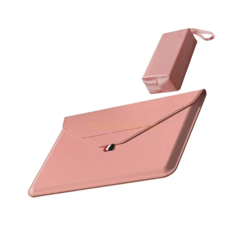 X90D Laptop Sleeve Case Portable Versatile Bag Laptop Case with Stand,Waterproof Antis Scratch Leather Laptop Protective Cover