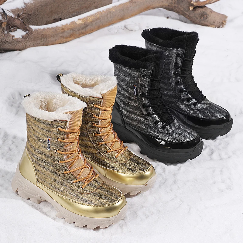 

Women's Winter Outdoor Snow Boots Warm Thickened Comfortable Long Boots Plus-size Women's Boot Chaussure Femme Zapatillas Mujer