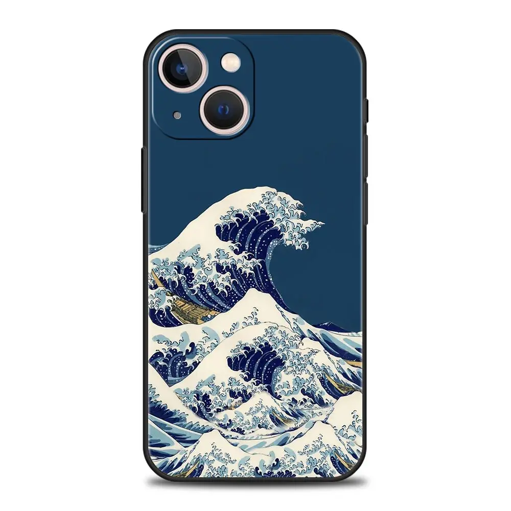 The Big Wave of kanagawa Phone Case For iPhone Apple 14 13 12 11 Pro Max Mini XR XS X SE 2020 7 8 Plus Cover Shell Coque Funda