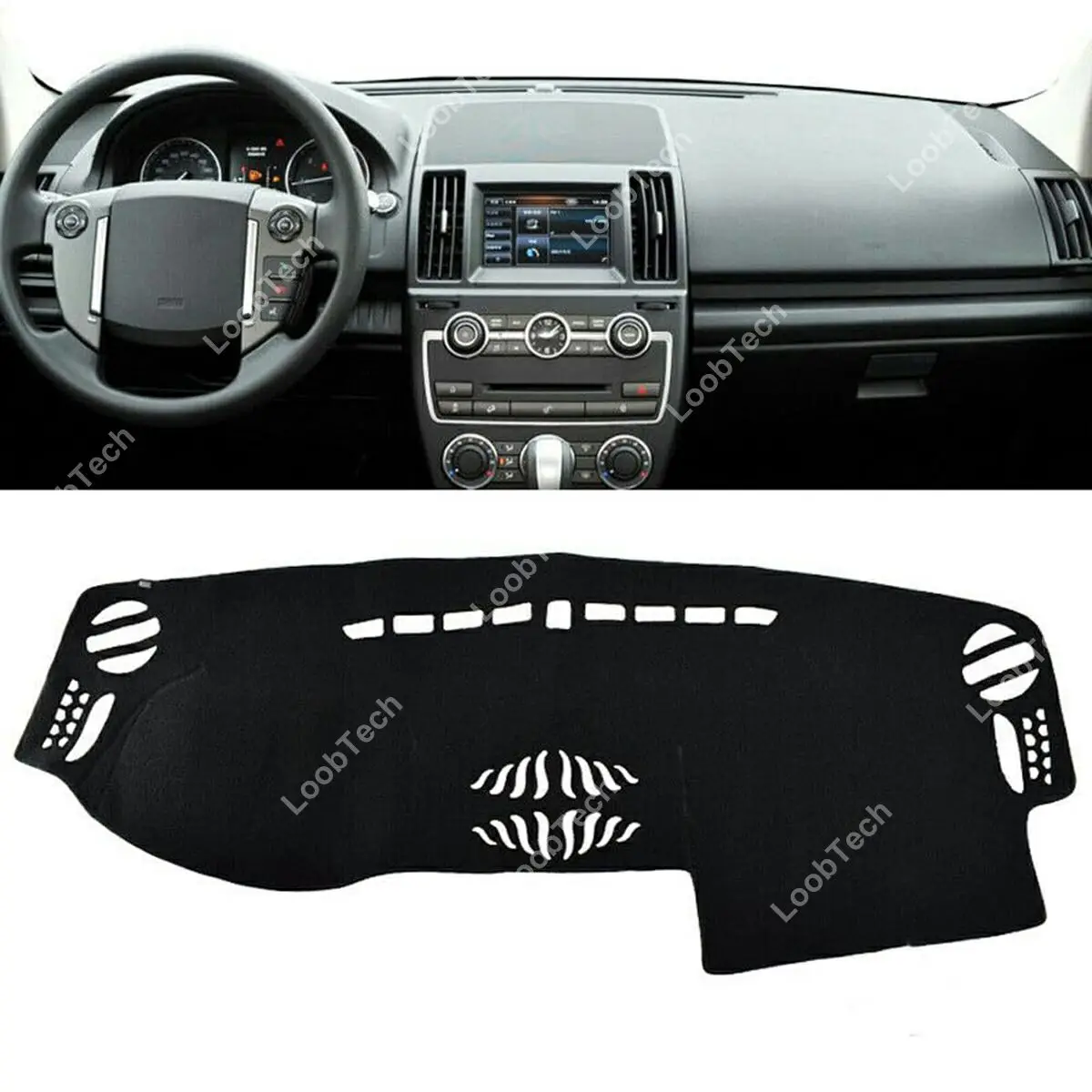 المضادة للأشعة فوق البنفسجية داش حصيرة ظلة السجاد لاند روفر LR2 فريلاندر 2 2007-2014 نونسليب لوحة القيادة غطاء مراتب مضاد للماء عالي الجودة حماية السيارة الداخلية