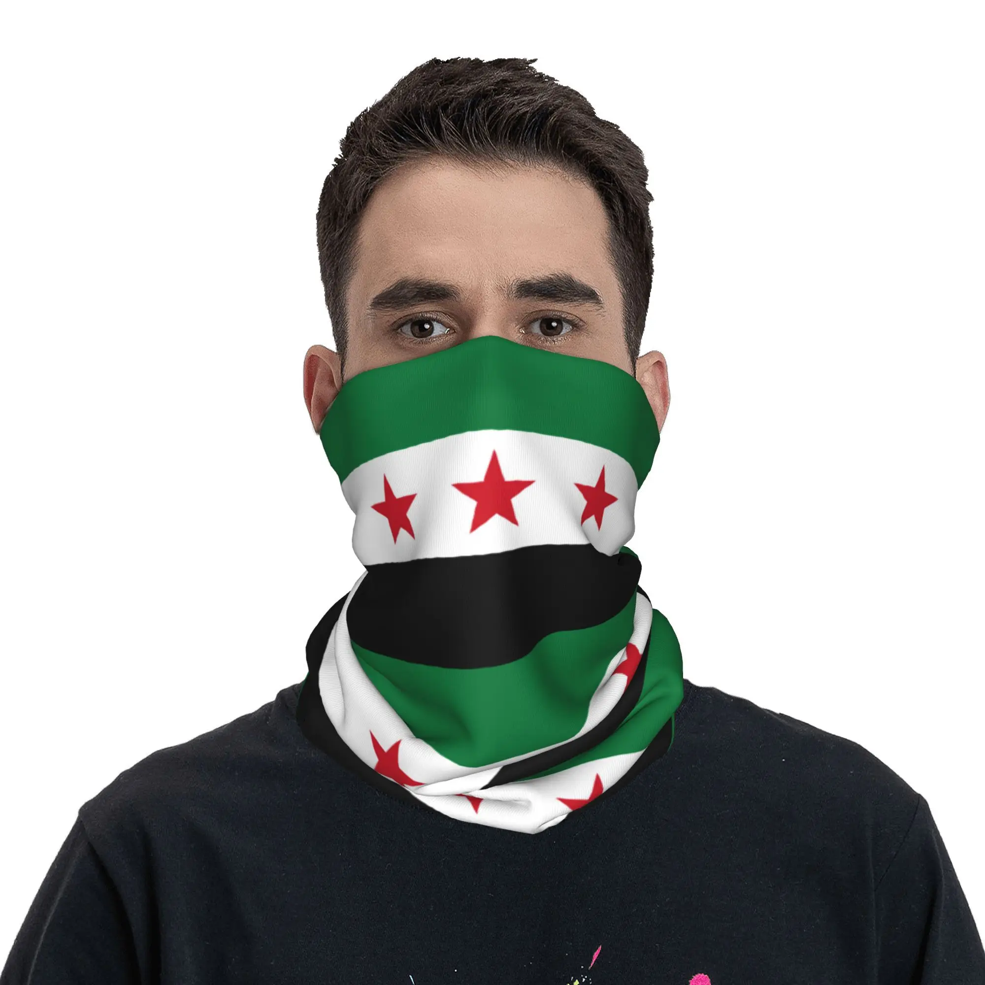 The Syrian Arab Syria Bandana Neck Cover Magic Scarf Multifunctional Balaclava Outdoor Sports for Men Women Adult Washable