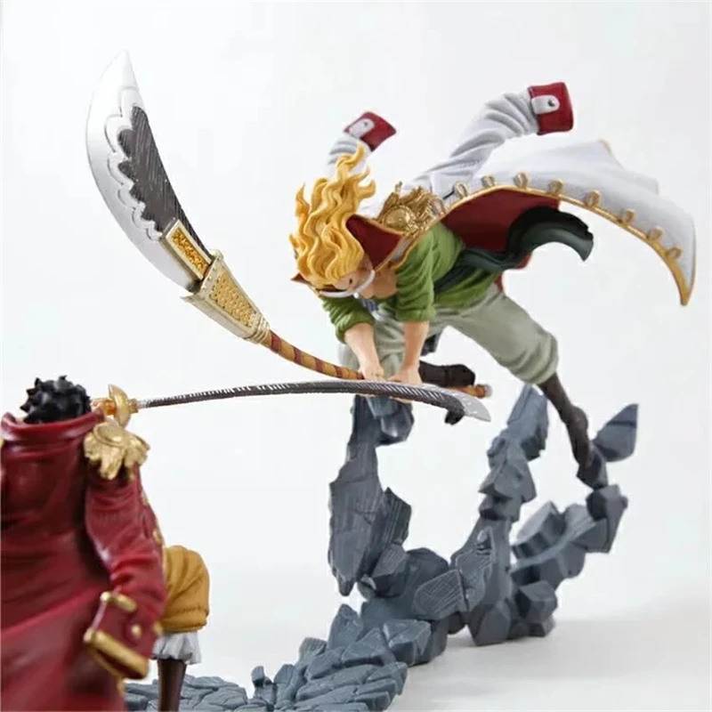 Anime One Piece Four Emperors White Beard Pirates Edward Newgate VS Gol D Roger GK PVC Action Figure Statue Model Toys Doll Gift