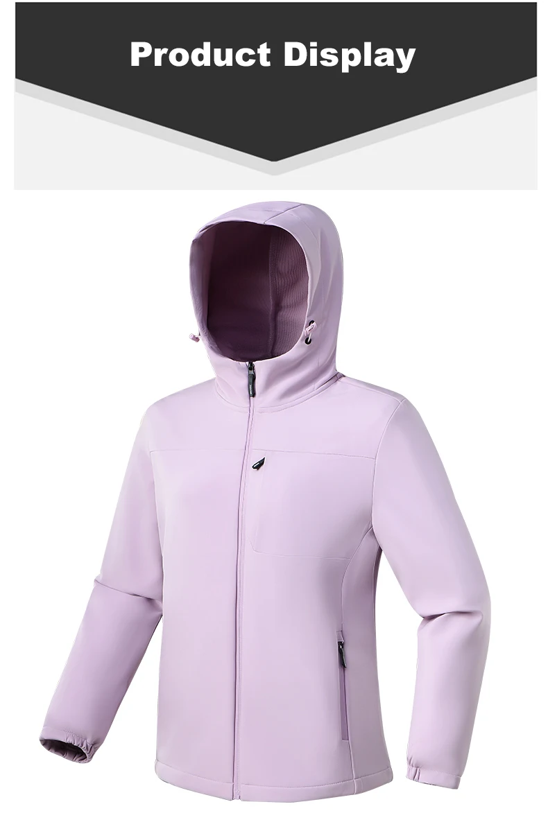 EUMERGX Winter-Softshell-Jacken für Damen, wasserdicht, winddicht, warme Fleecejacke, Wandern, Camping, Klettern, Outdoor-Thermomantel – Detail 12