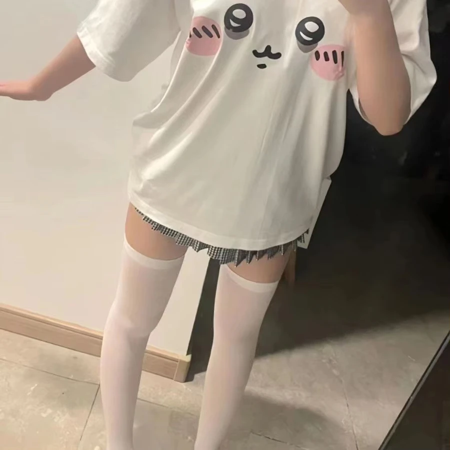 Women Clothing Anime Japan Cute Cartoon Y2K T Shirt Japan Hipster T-Shirts Y2K Casual Tshirt Beach O Neck Tee Graphic T Shirts