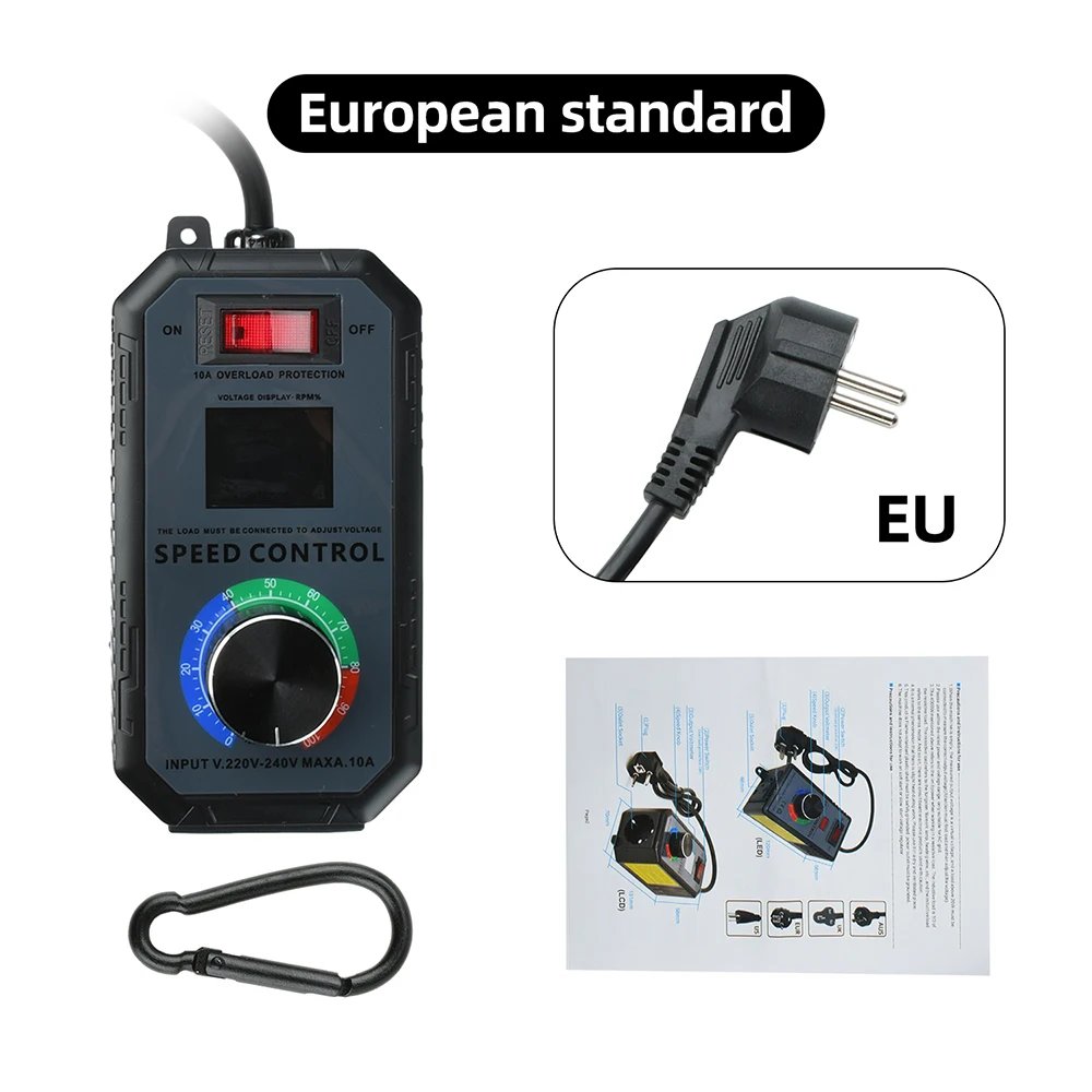 4000W Motorgeschwindigkeitsregler 10A AC 220V Hochleistungs-SCR-Spannungsregler für Ventilatoren, Winkelschleifer, industrielle Anwendungen – Detail 1