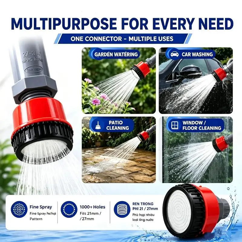 High-Pressure Shower Head - 1000 Ultra-Fine Spray Nozzles - usage example
