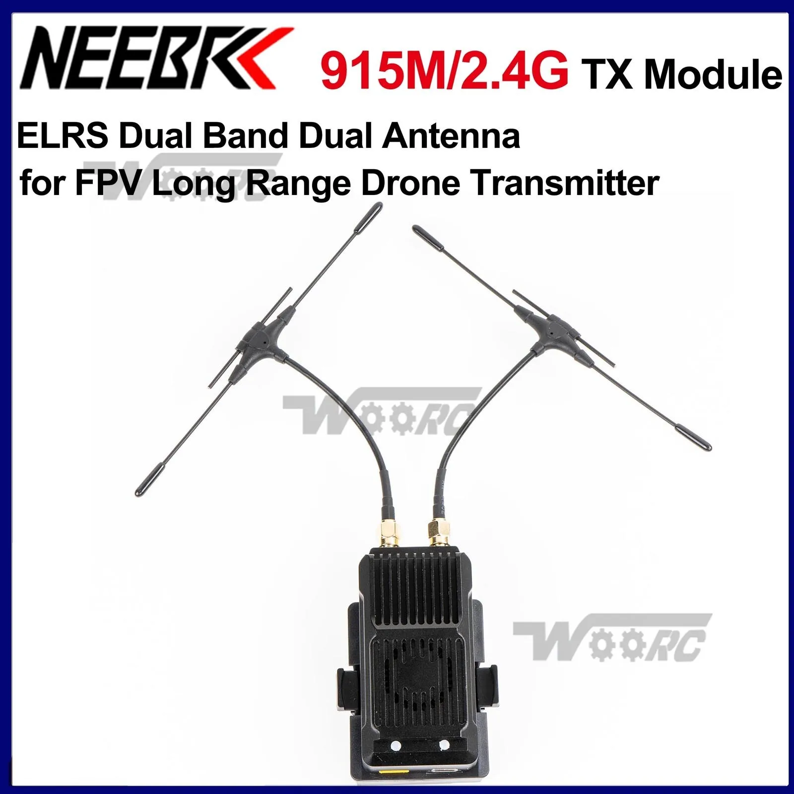 

915MHz/2.4GHz ELRS Dual Antenna Dual Band Gemini TX Module JR/Nano Interface ExpressLRS for FPV Drone Quadcopter Freestyle DIY