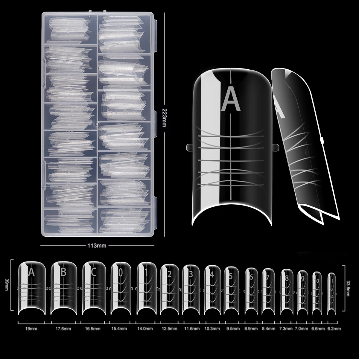 

150Pcs Hands And Feet Universal Dual Forms Nail Molds Clear Full Cover Acrylic Suitable For DIY Home Nail Salon Design