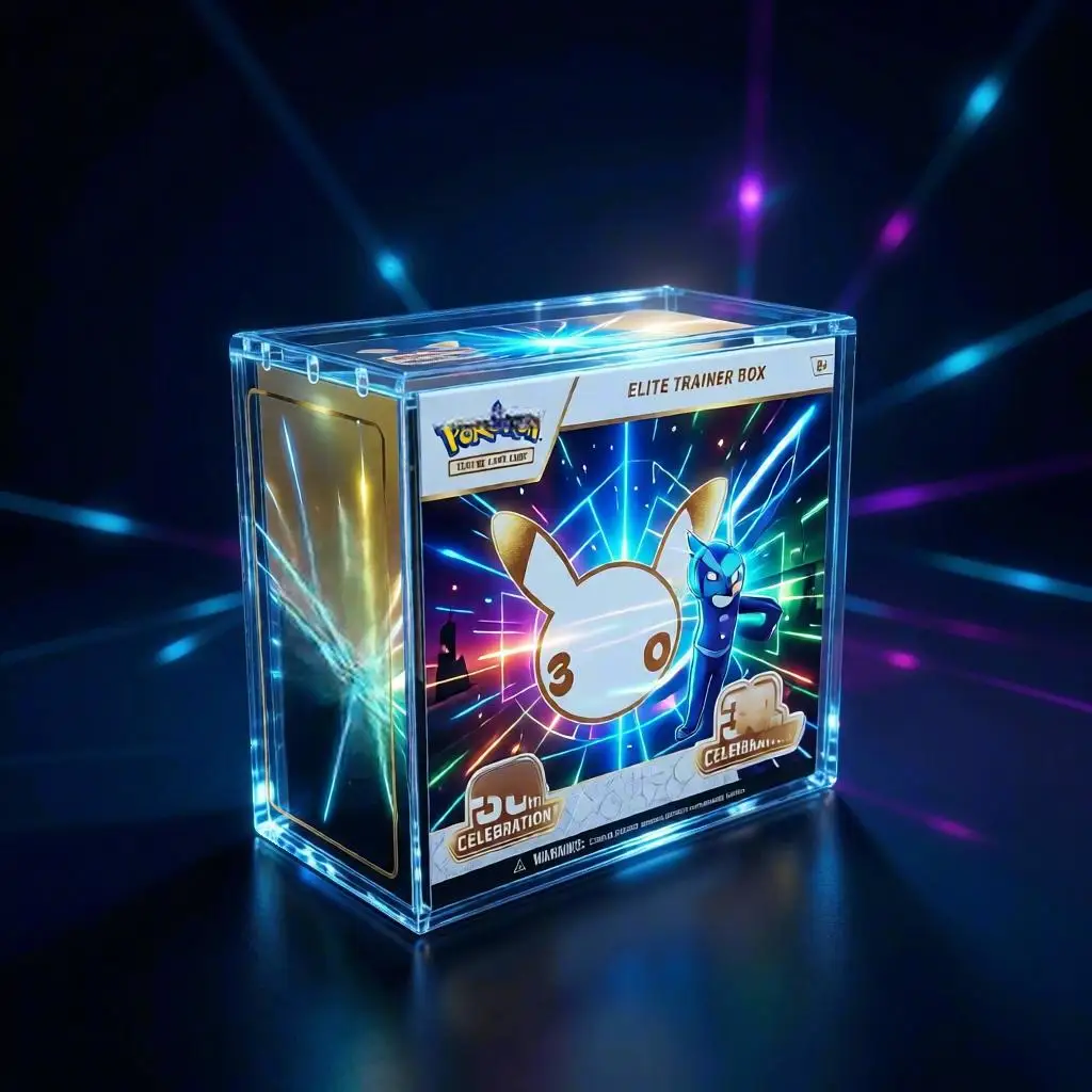 DISPLAY BOX For POKE Acrylic Dust-Proof Booster Show Case 30th Anniversary ETB Booster Box Poke Box Protector Transparent