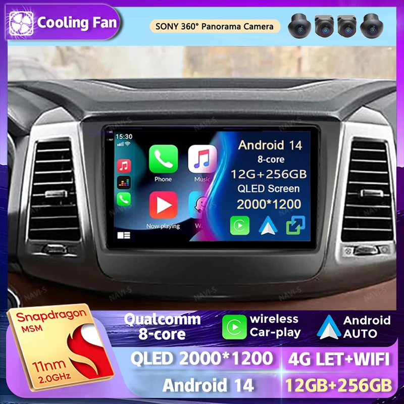 Android 14 For SsangYong Rexton 2017+Musso 2018+2K QLED Android Car Radio Multimedia Video Player GPS AI Voice CarPlay 4G Stereo