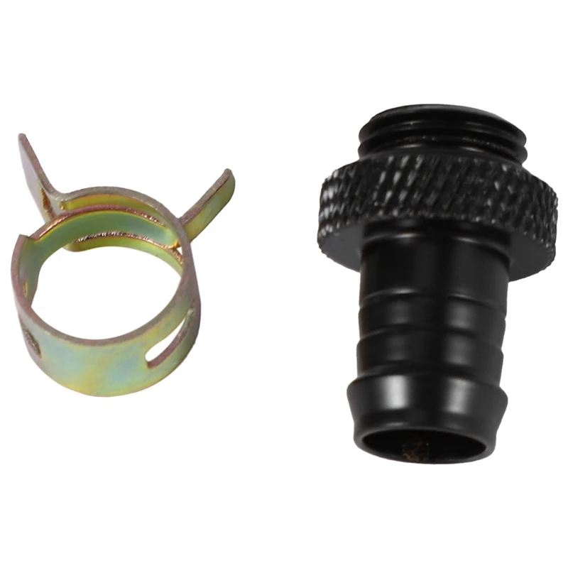 2Pcs Barb Fitting Computer radiatore di raffreddamento ad acqua dissipatori di calore in rame morsetto di raffreddamento per tubi Id da 3/8 pollici G1/4 cromato Del