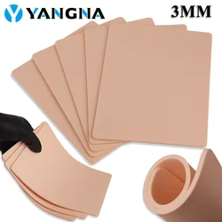 Piel falsa de silicona para práctica de tatuajes, accesorio grande de doble cara para principiantes, 1/3/5/8/10/15/18 piezas, 3MM de grosor