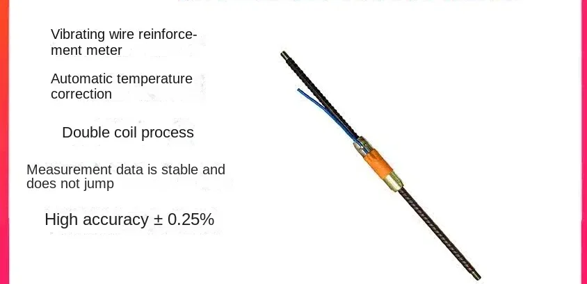 Vibration string steel bar stress meter safety monitoring reinforced concrete stress meter monitoring reservoir dam automation