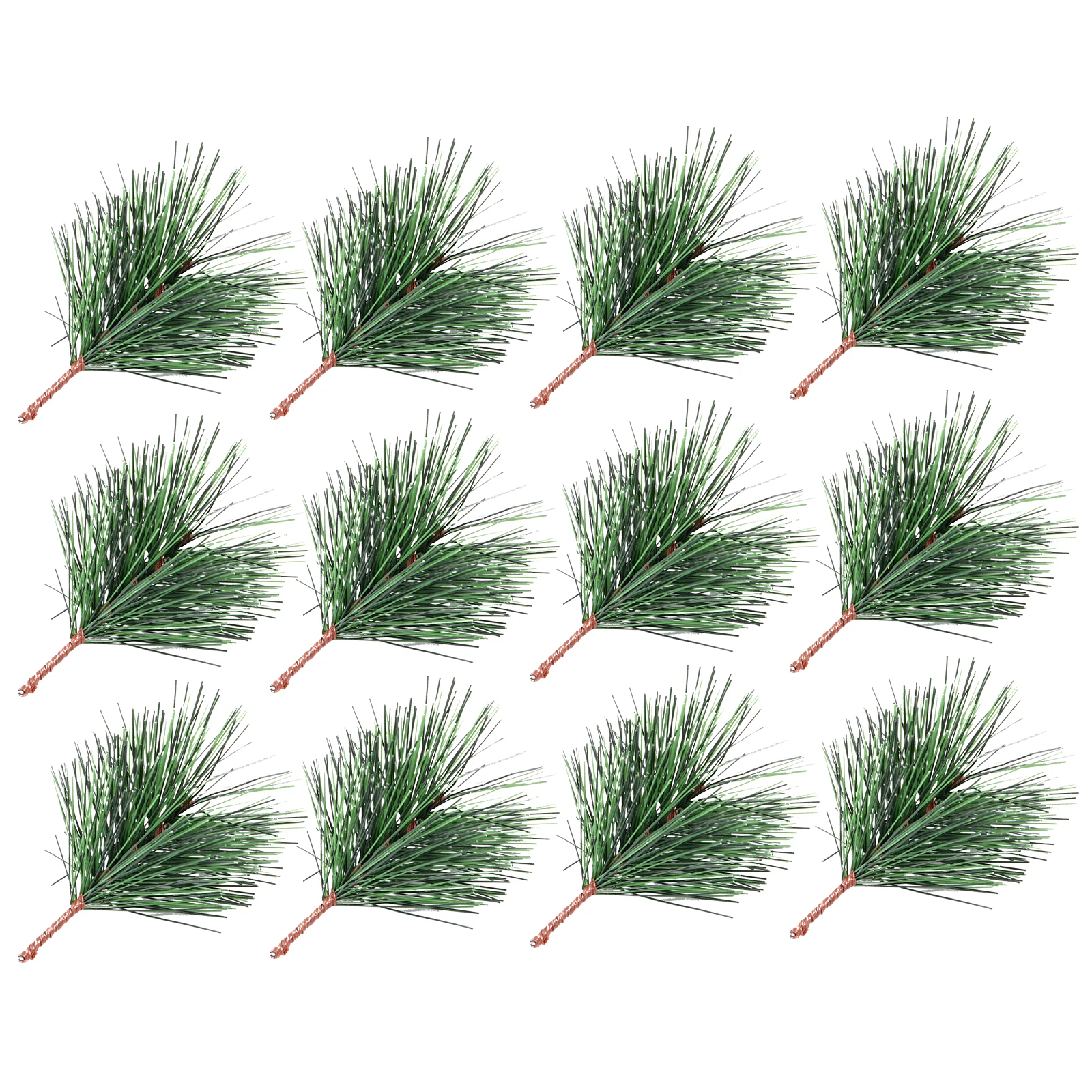

24pcs Christmas Tree Decoration 7x5cm Pine Branches Artificial Plant Fake Greenery Photo Props Centerpieces Christmas Ornaments