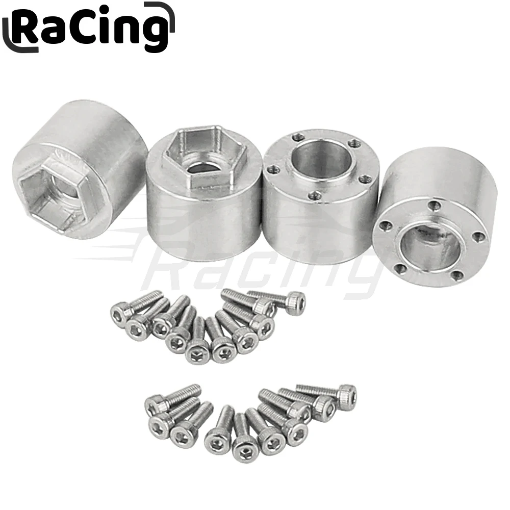 4pcs 12mm 5 Holes Five Hole Wheel Hex Hub Coupling Adapter Axle Aluminum Alloy for RC Car 1/10 1.9