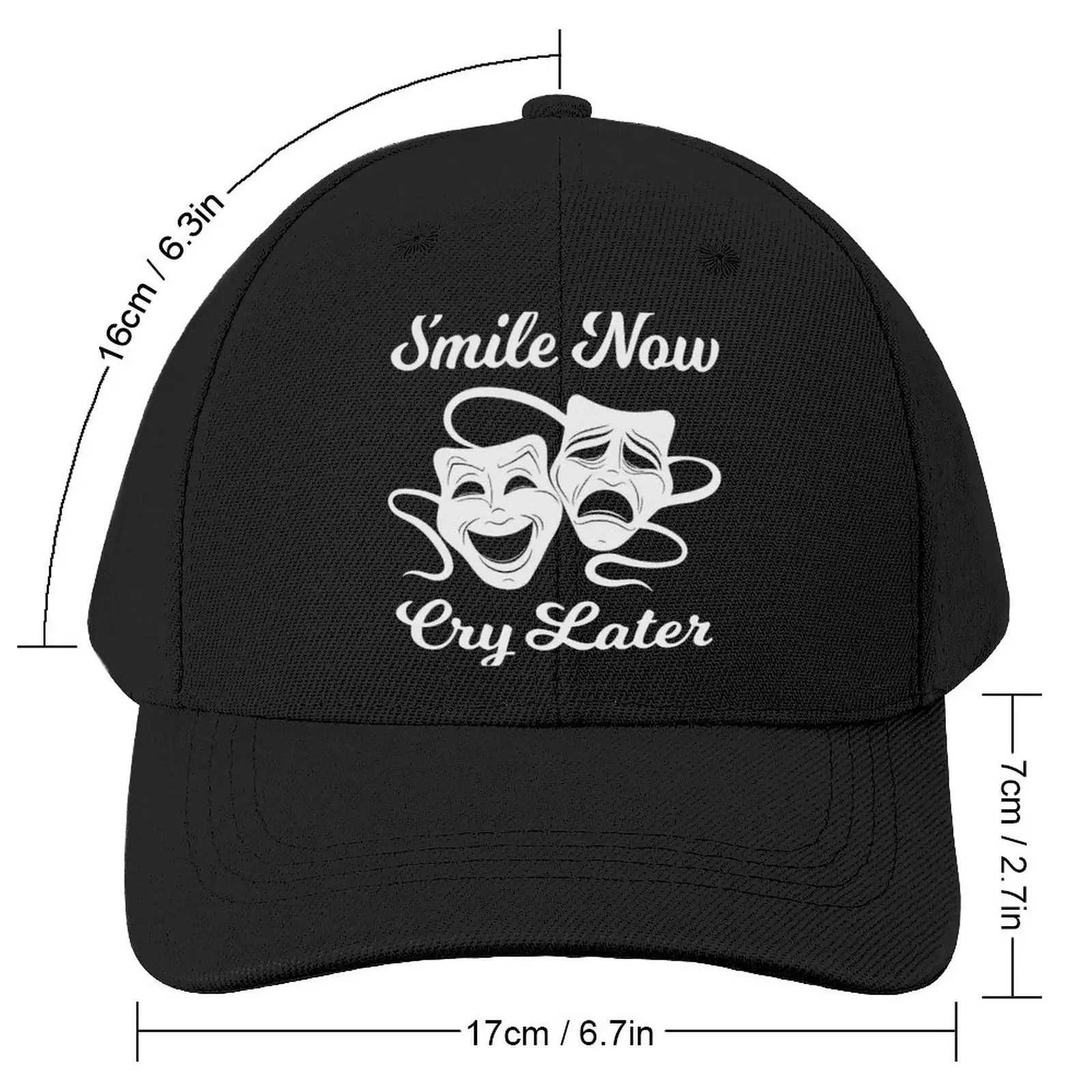 Smile Now Cry Later Chicano Chicana Art Gift Baseball Cap Golf Luxury Brand Woman Hats Men'S