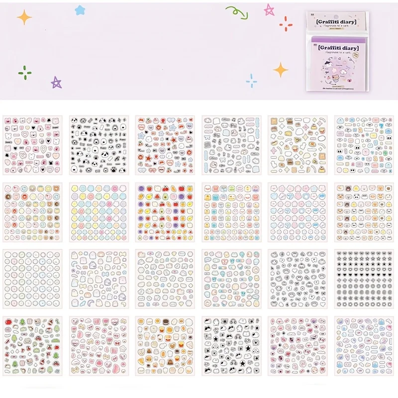 Mr Paper, kawaii Mini Deco Sticker Boek scrapbooking stickers stickers esthetische goedkope briefpapier levert journaling briefpapier