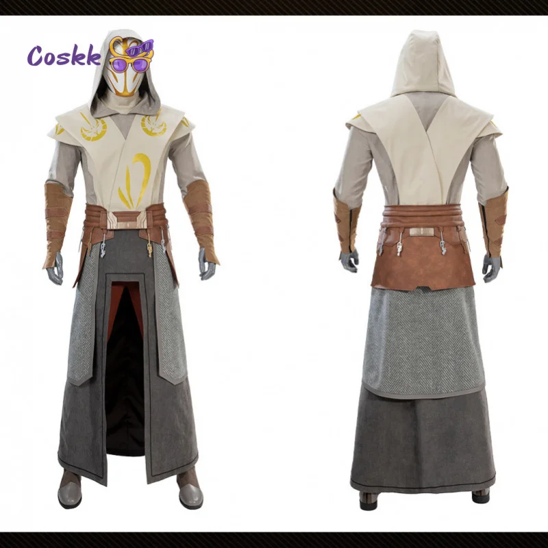 Jedi Temple Guard-Disfraz de Cosplay, Tops, pantalones, uniforme, máscara, Halloween, carnaval, fiesta, Navidad, juego, rol, ropa para hombres y mujeres