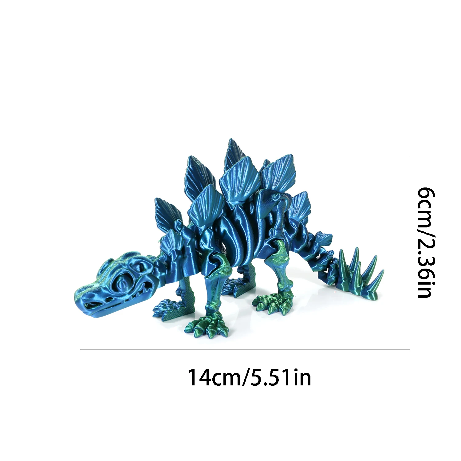 3D printed sword dragon dinosaur skeleton deformation figurine, handmade gift handicraft, joint movable