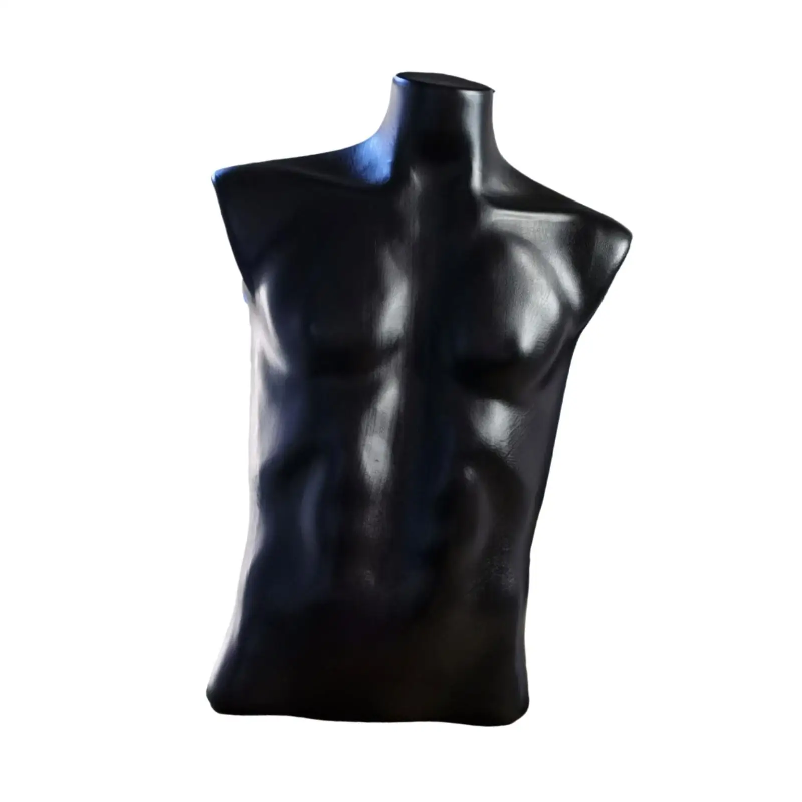 Male Mannequin Torso Clothing Accessories Space Saving Countertop Lightweight Tshirt Display for Commercial Malls Retail Stores