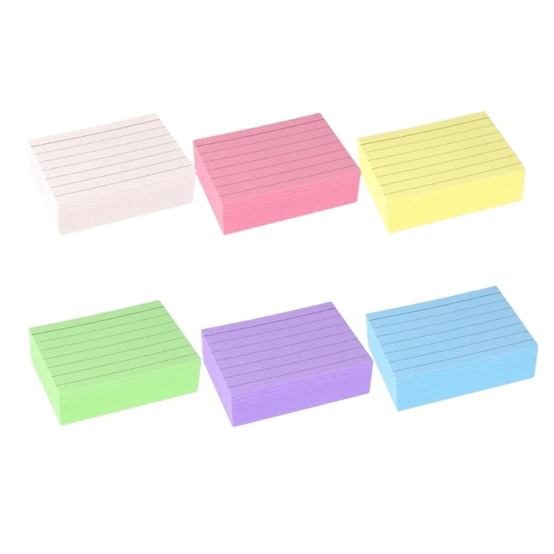 D7YC 900 Sheets Double Sided Ruled Note Paper Colorful Lined Notepads Memo Sheet For Daily Note Taking Office School Supplies