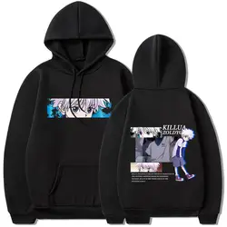 Hot Anime Hunter X Killua Zoldyck Print Hooded Men Women Manga Hoodies Streetwear Harajuku Sweatshirt  Oversized Casual