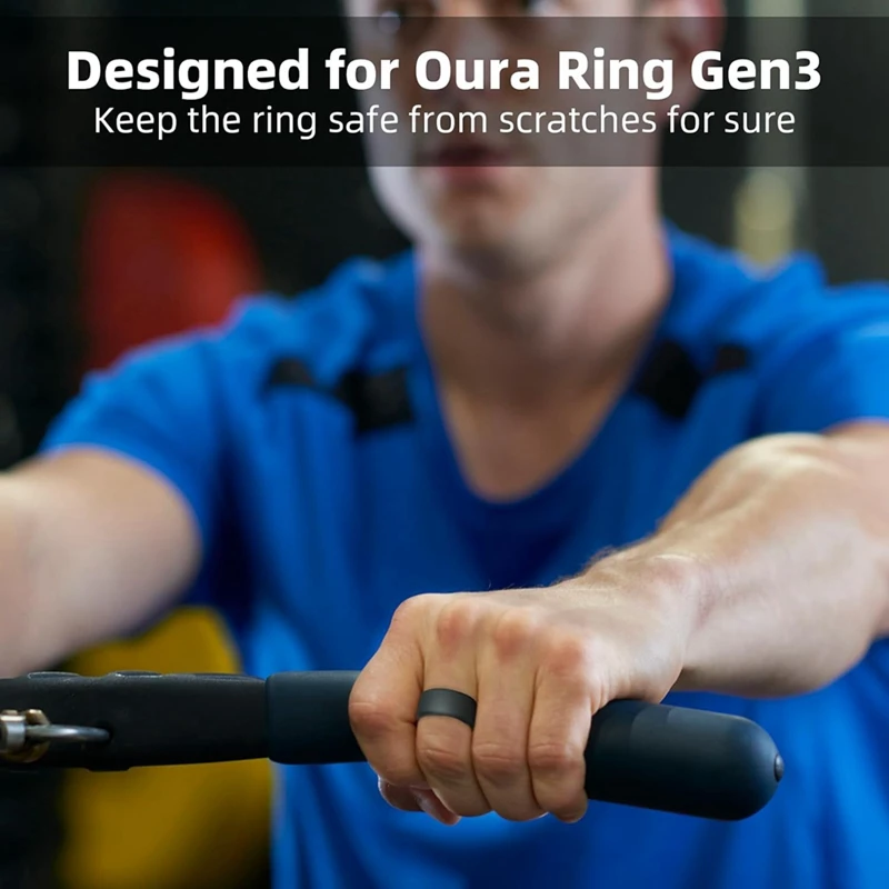 Siliconen ringbeschermer voor Oura Ring, 3-pack elastische ringhoes voor Oura Ring Gen 3 voor trainen (S (6/7/8/9/10))