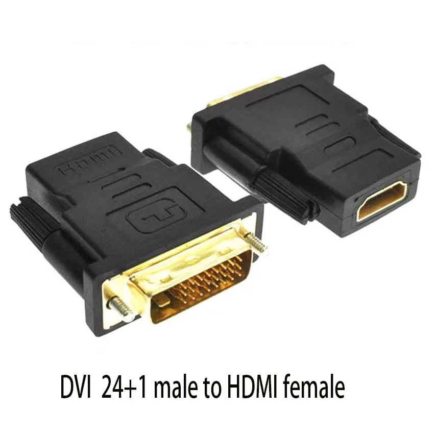 New DVI to HDMI Adapter Compatible Adapter HDMI to DVI Adapter DVI Male to HDMI female 24+5 Two-way Transmission HD TV Projector