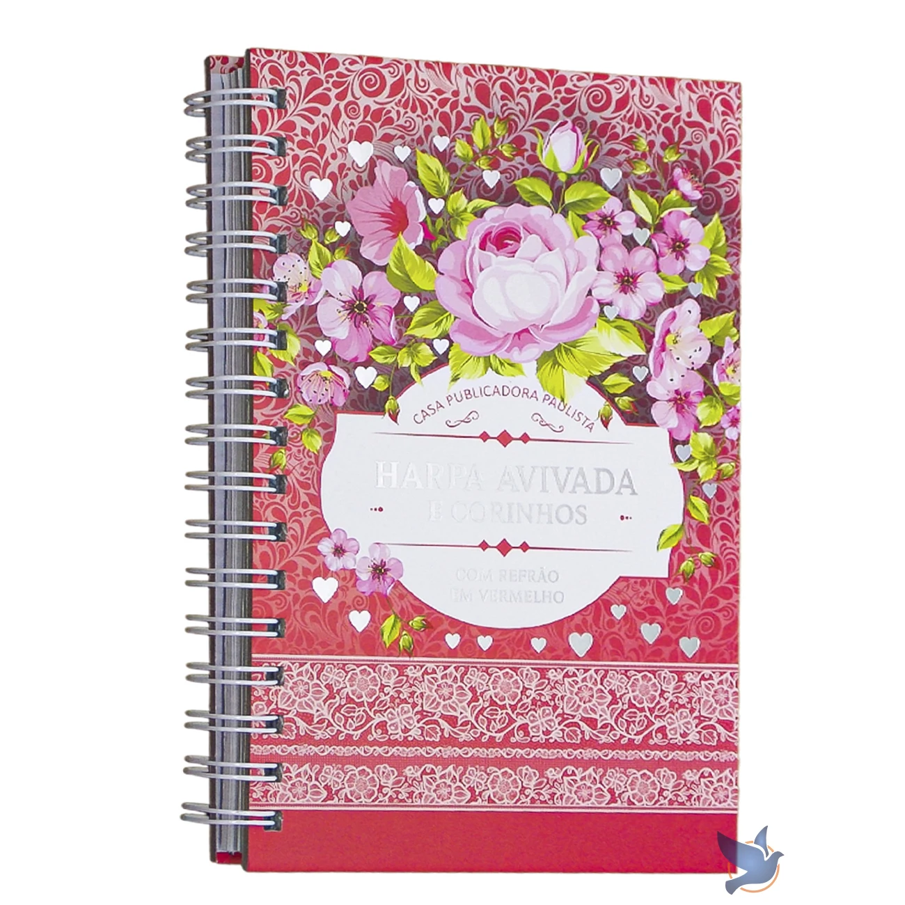 Christian Harp Spiral Letter Hypergiant Floral Pink Hymnal