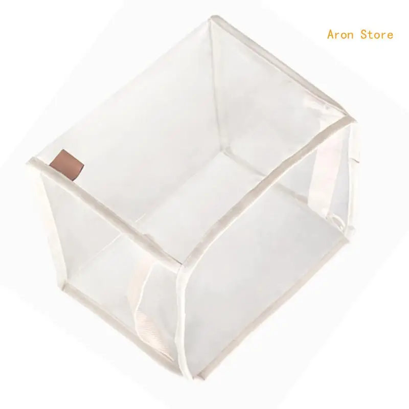 

Kids Friendly Clear Toy Storage Box Foldable and Portable Storage Basket for Living Room and Nursery Organization H3CF