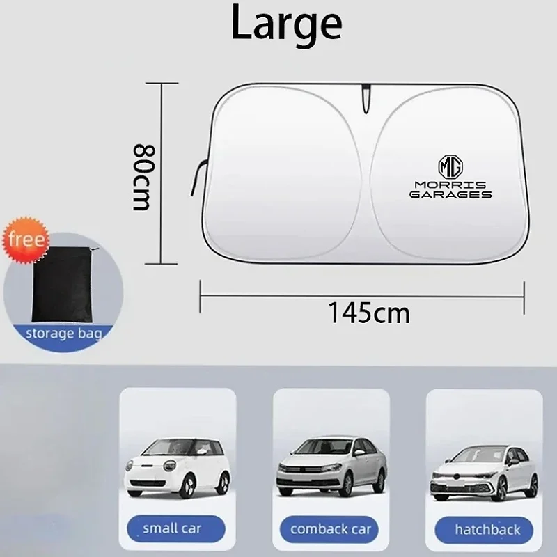 Foldable Car Windshield Sun Shade Anti-UV Heat Insulation Interior Protective Shield For MG ZS MG4 EV MG HS MG3 MG5 EV Marvel R