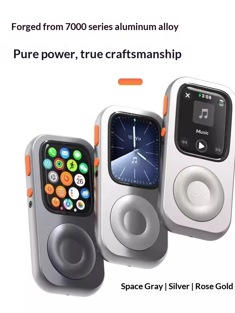 Custom Repod CNC Aluminum Alloy Protective Case for Apple Watch Series 10 9 8 7 Retro Pod Style Expands Accessories Gift