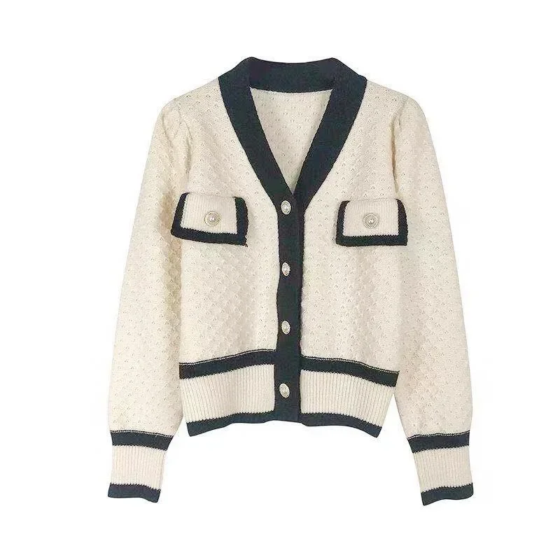 Work Jumpers Autumn Winter Cardigan Long Sleeve Pearls Sweater Women Spring Y2k Spring 2023 Button Sweaters Y2k Pullovers