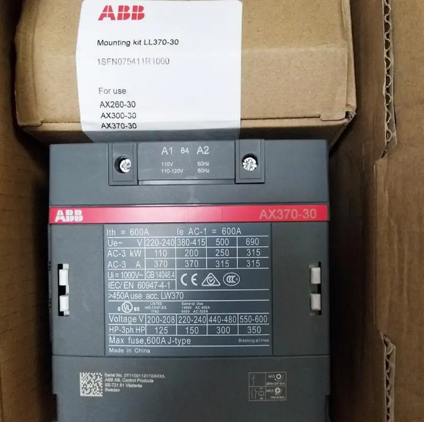 ABB contactor AX370-30 * 220-230V50Hz/230-240V60Hz