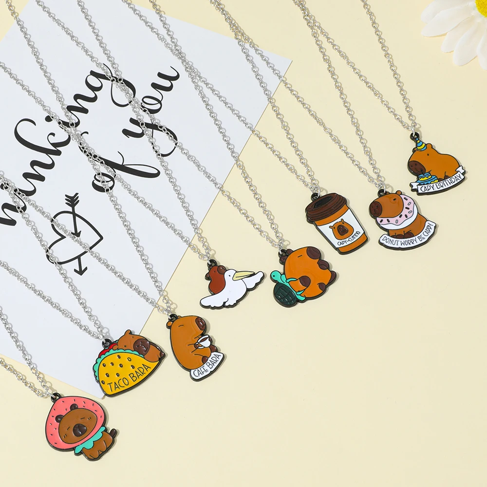 Capibara charme- schattige knaagdier hanger, Kawaii dier voor natuurliefhebbers, minimalistisch cadeau voor haar